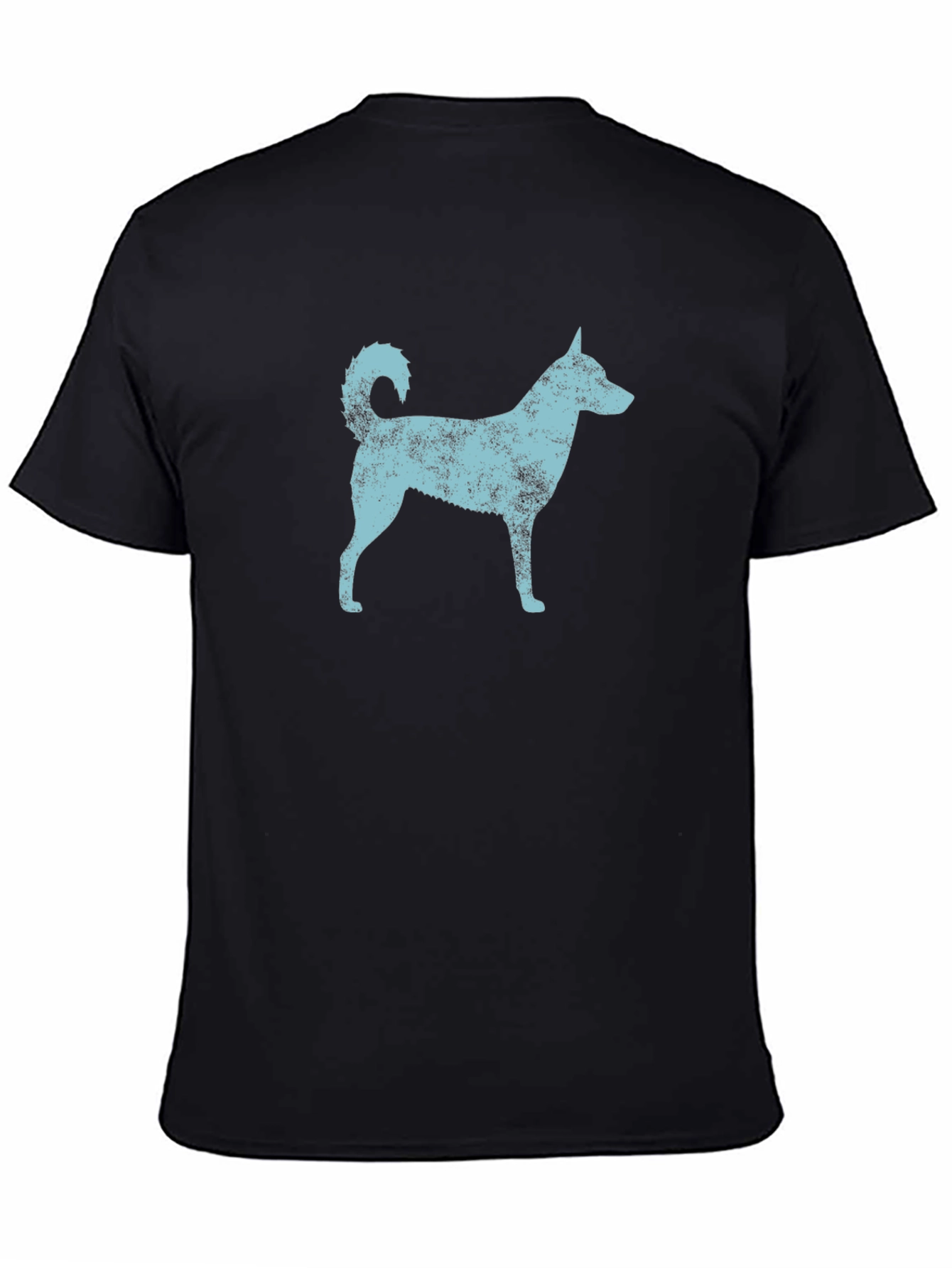 Dog Graphic Print Black T-Shirt