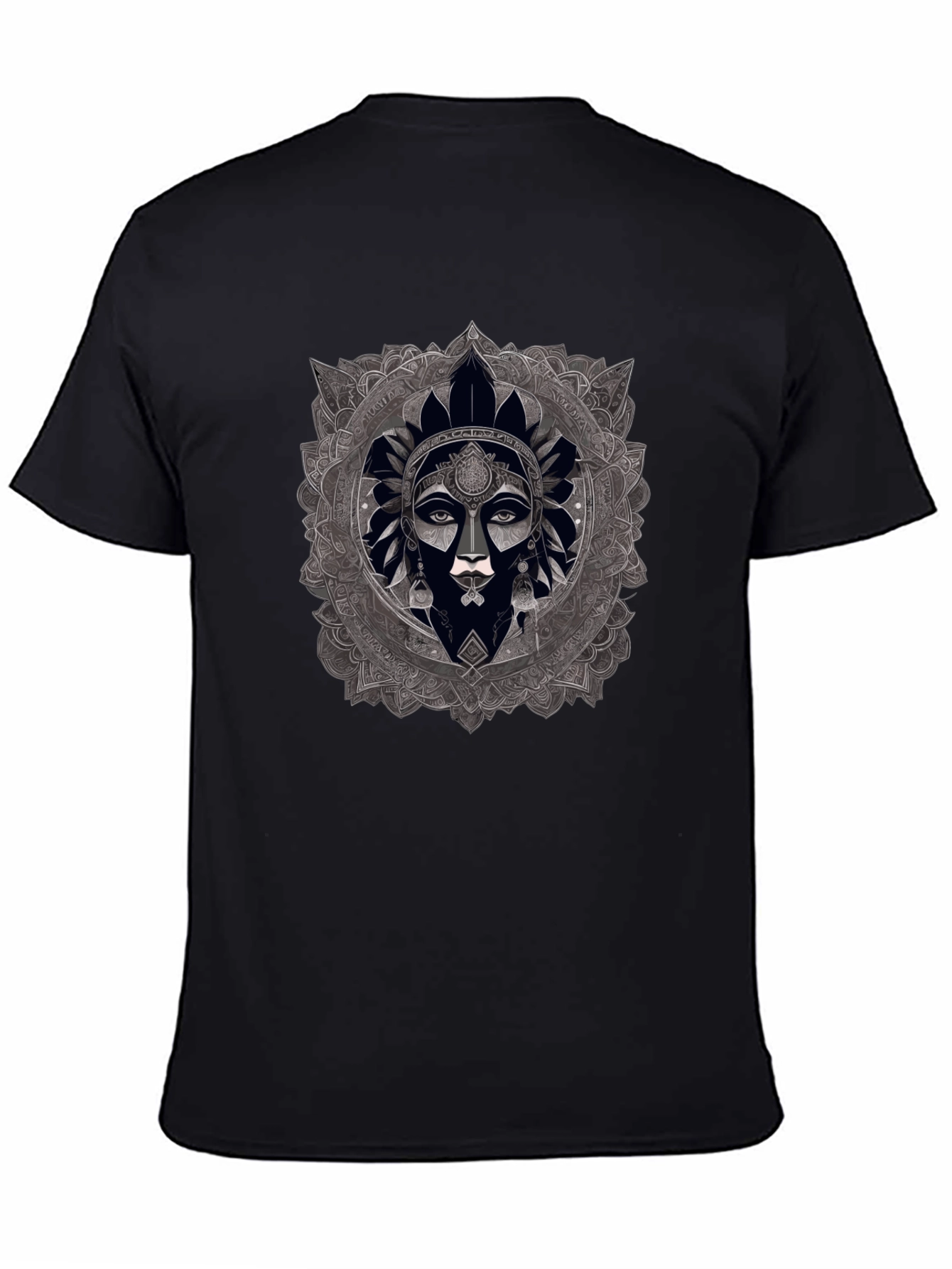 Mandala Woman Graphic Black T-Shirt