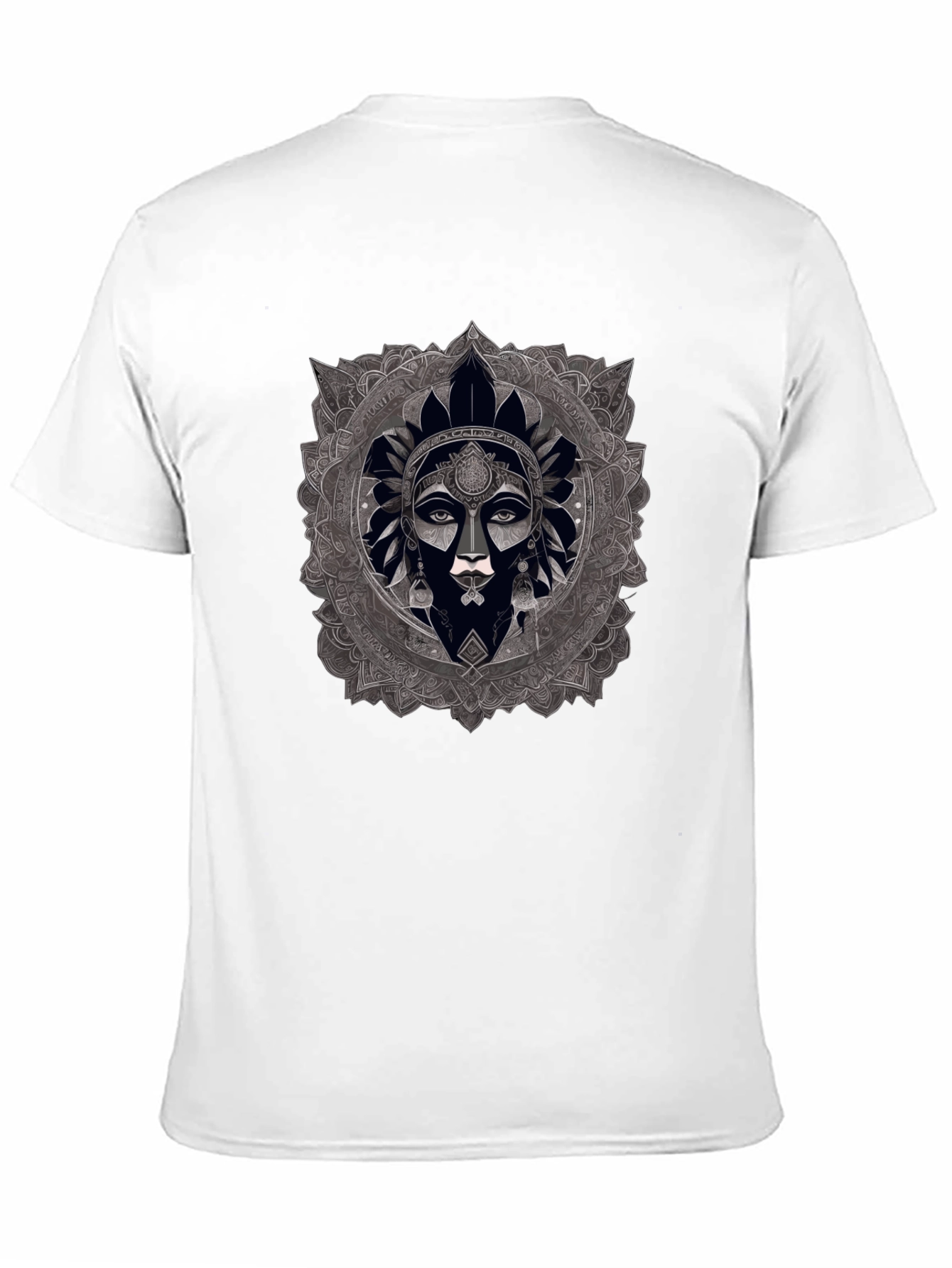 Mandala Woman Graphic Black T-Shirt