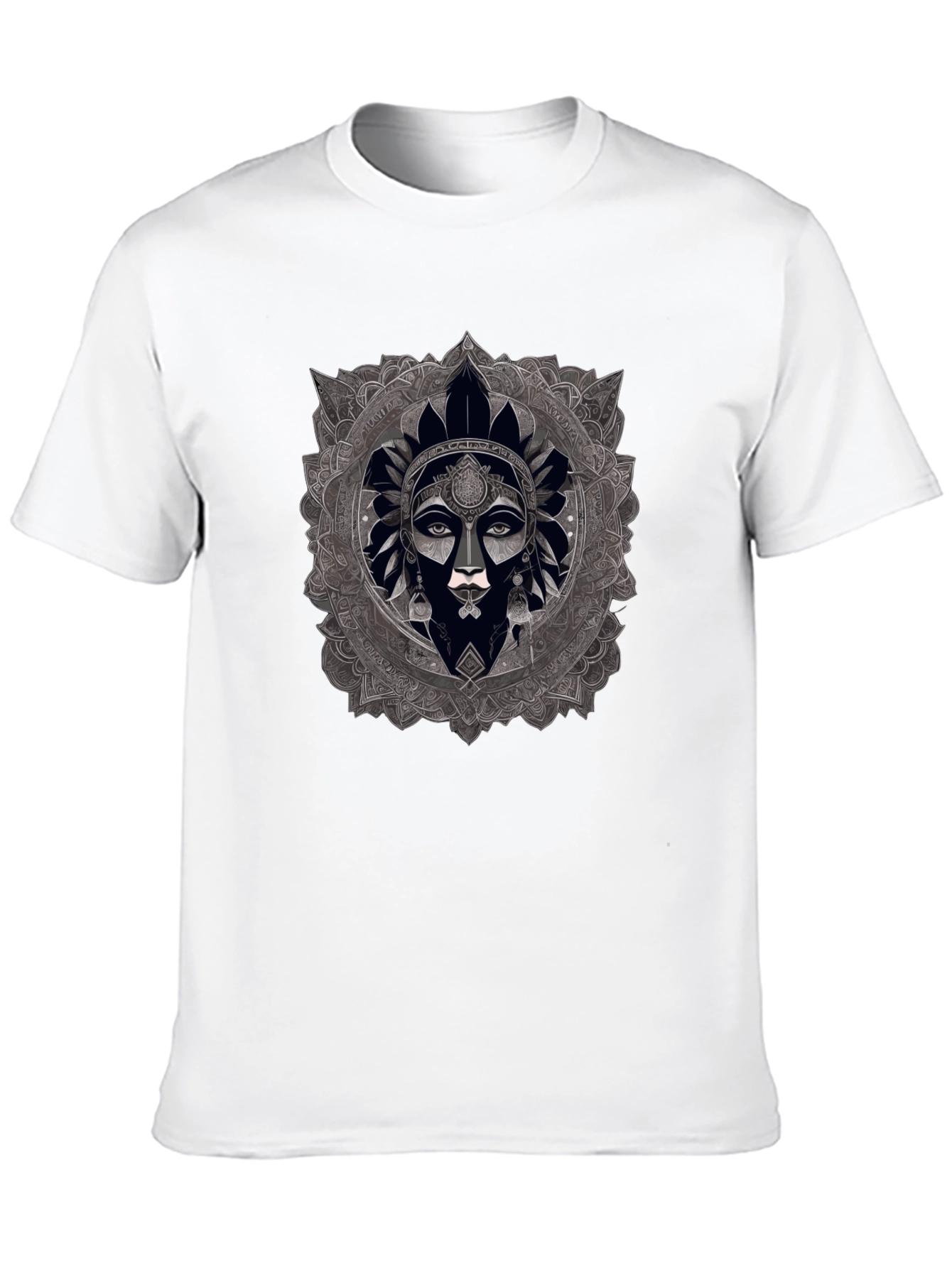 Mandala Woman Graphic Black T-Shirt