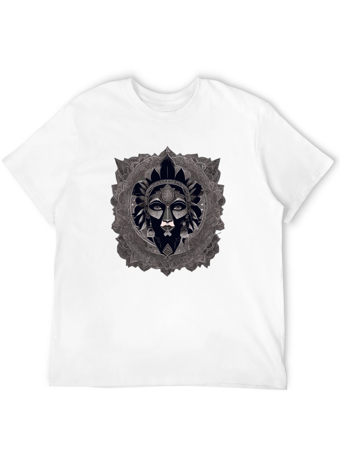 Mandala Woman Graphic Black T-Shirt