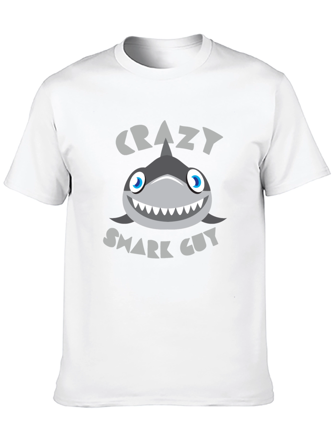 Crazy Shark Guy Black Graphic Tee
