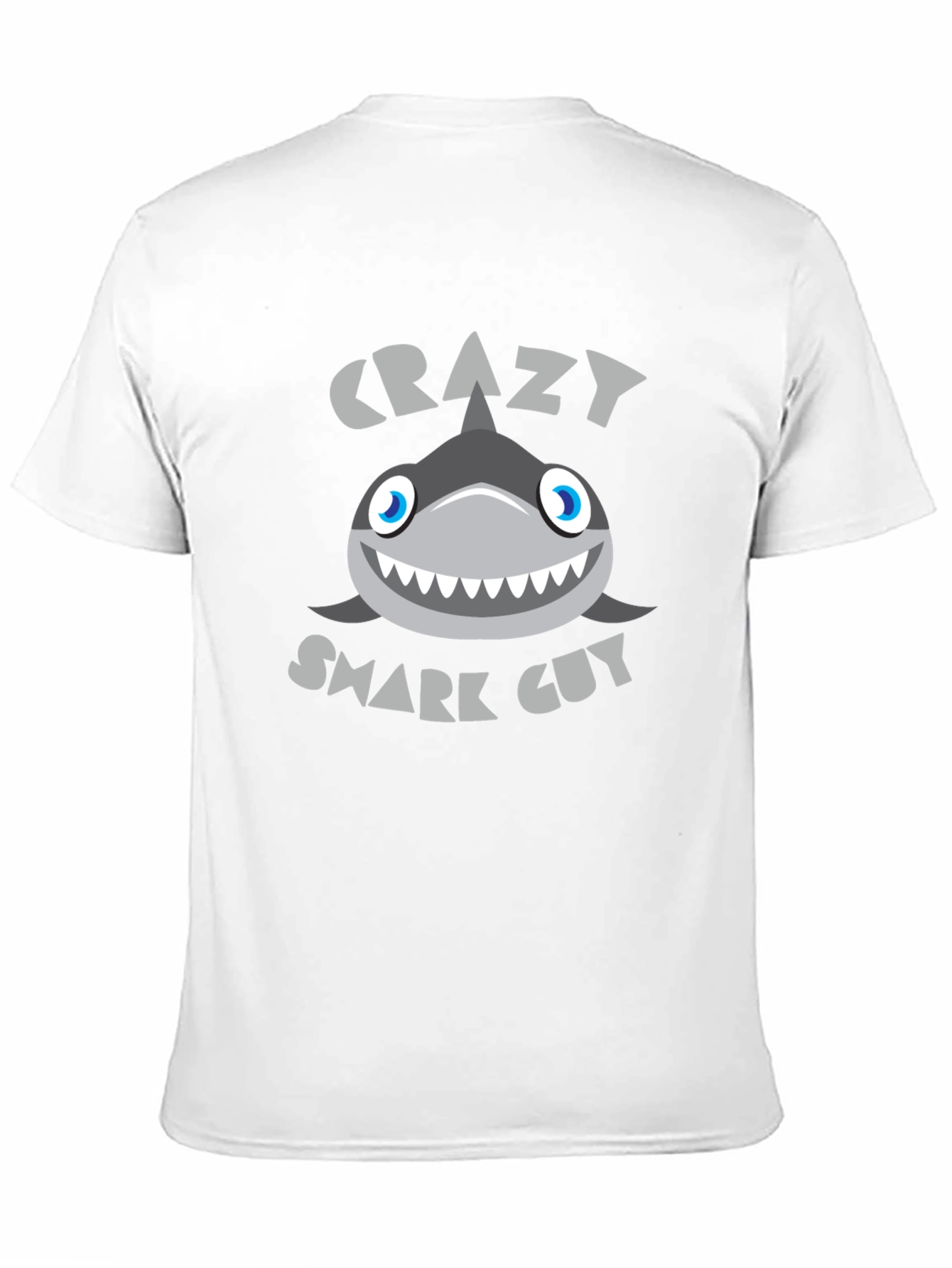 Crazy Shark Guy Black Graphic Tee