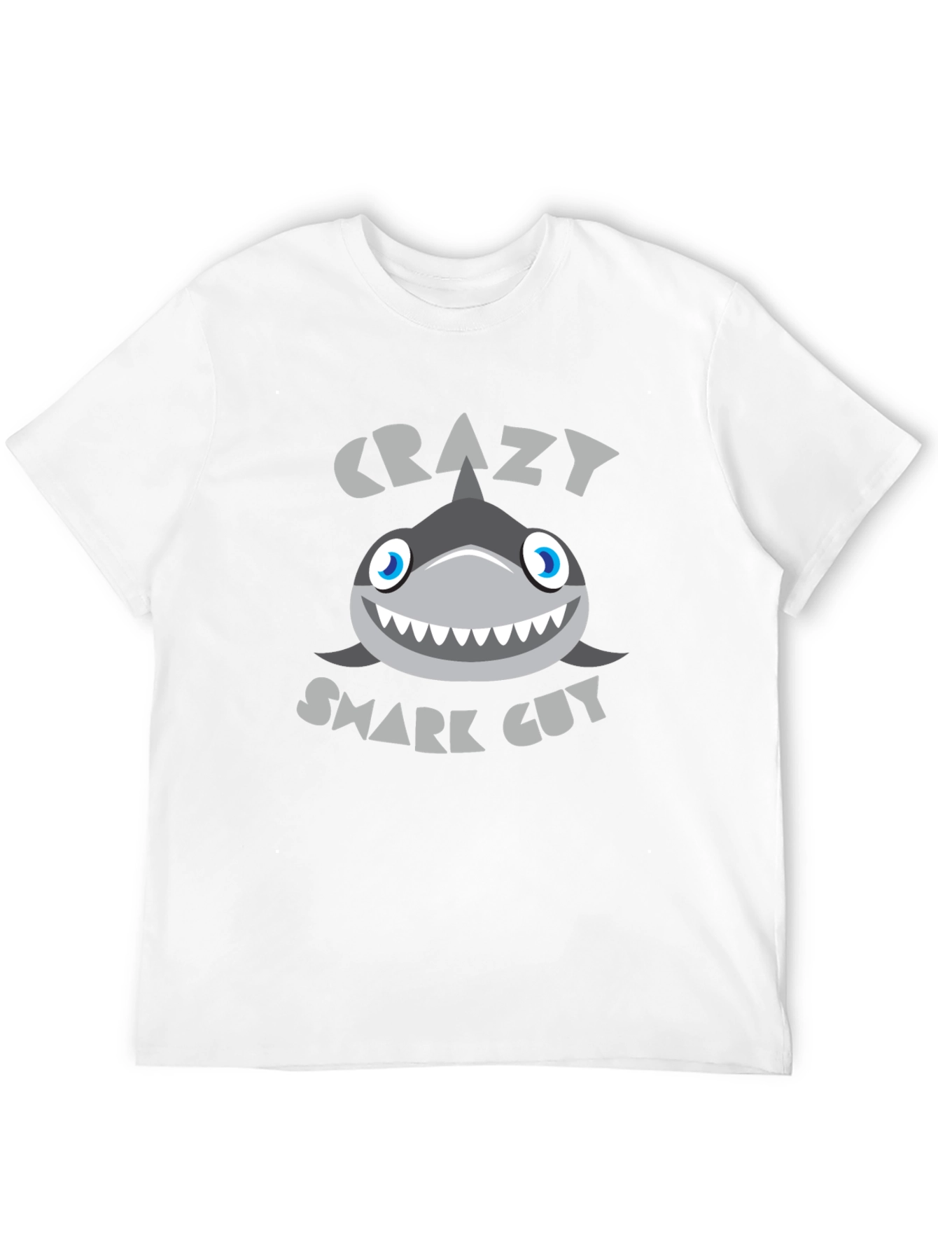 Crazy Shark Guy Black Graphic Tee