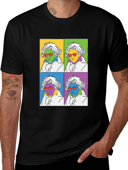 Beethoven Pop Art Graphic Tee - Black