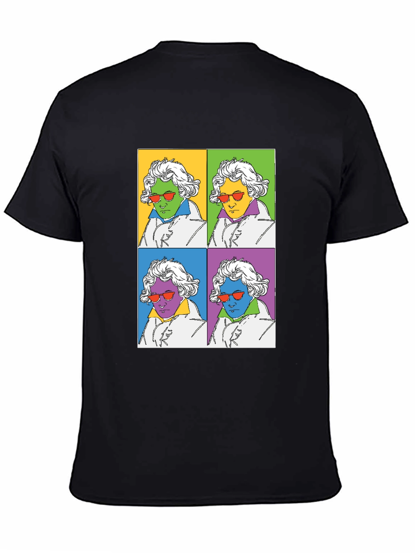 Beethoven Pop Art Graphic Tee - Black