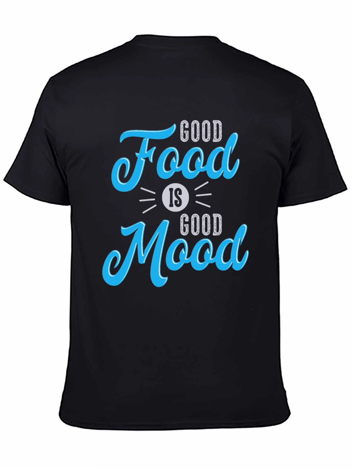 Good Food is Good Mood Black Graphic Tee