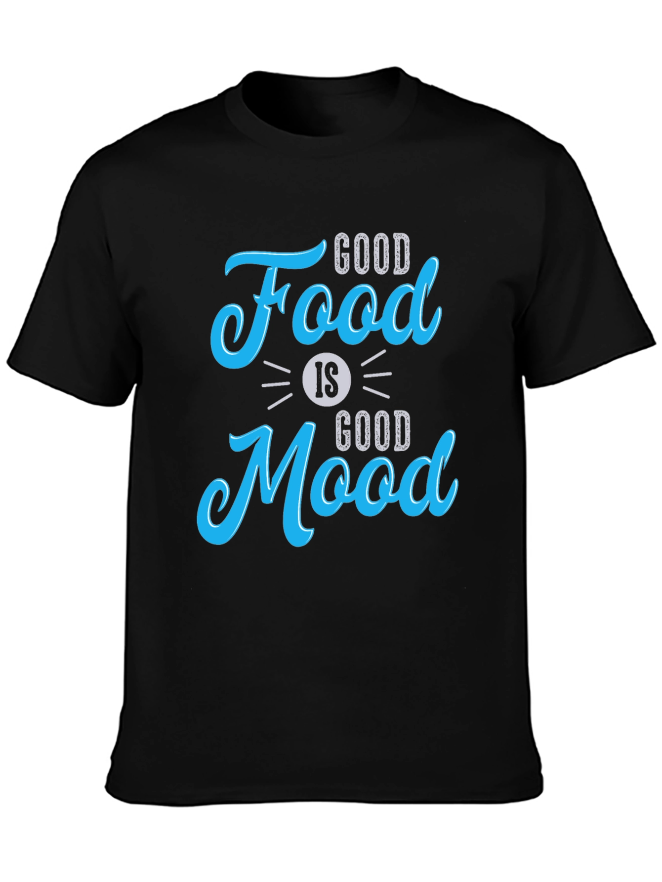 Good Food is Good Mood Black Graphic Tee