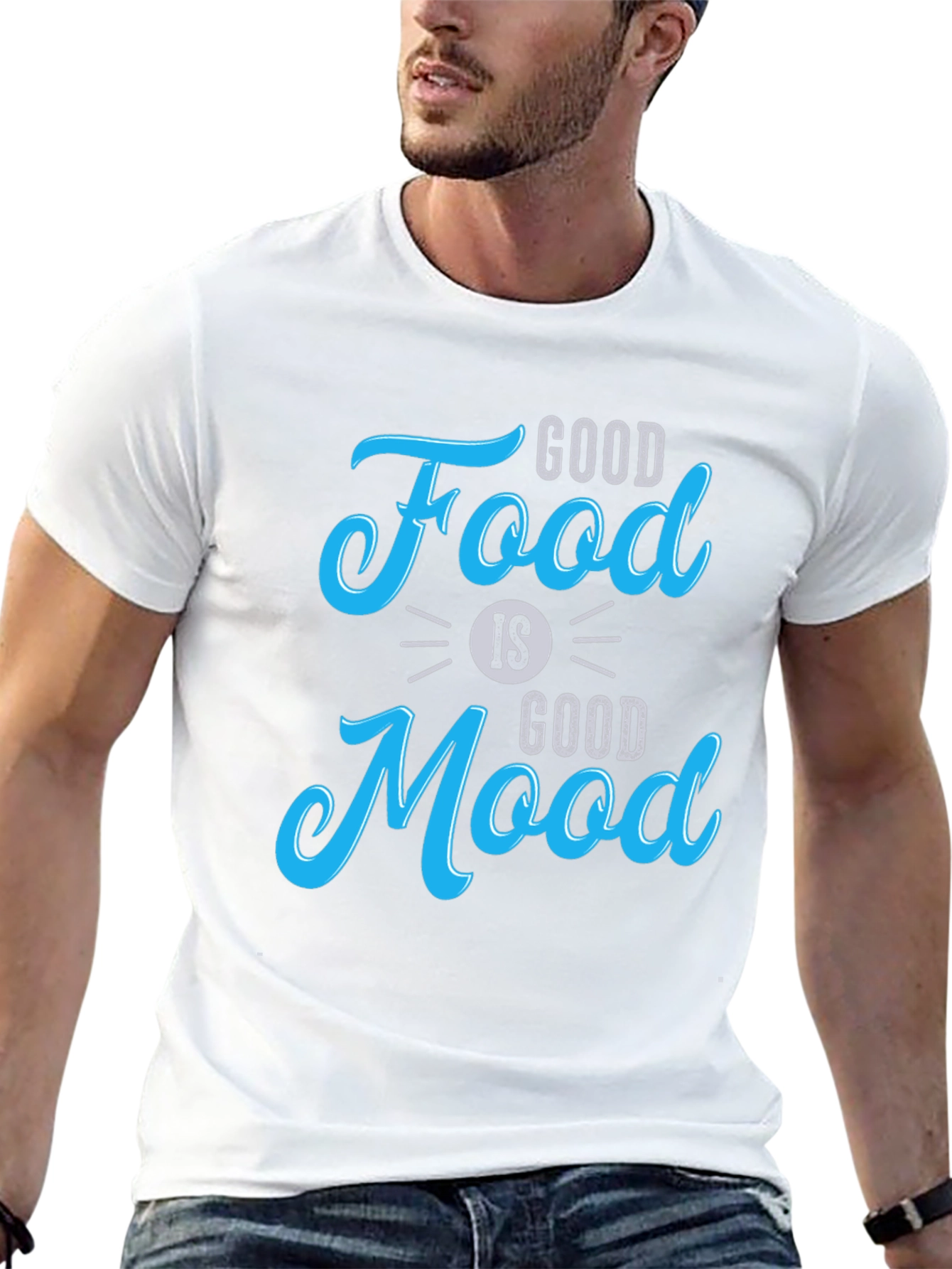 Good Food is Good Mood Black Graphic Tee