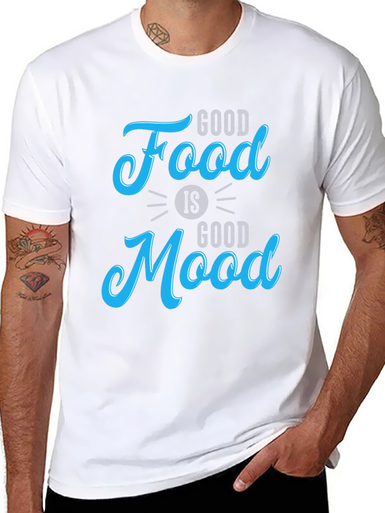 Good Food is Good Mood Black Graphic Tee