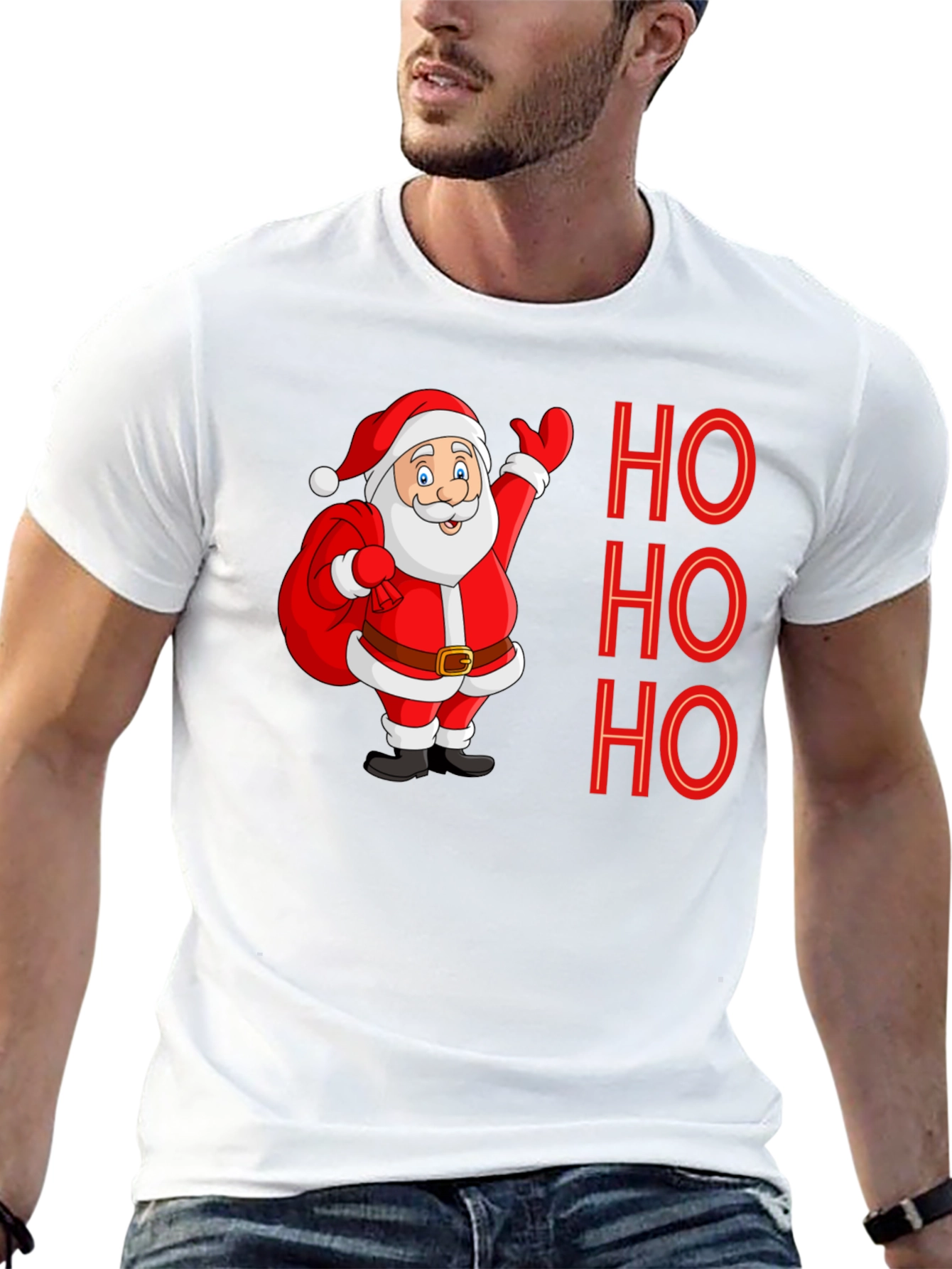 Ho Ho Ho Santa Tee - Holiday Cheer Shirt
