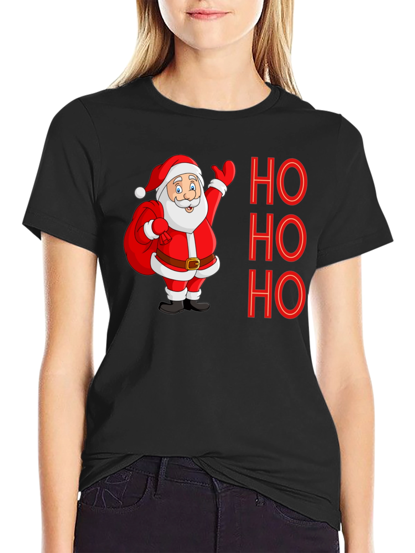 Ho Ho Ho Santa Tee - Holiday Cheer Shirt