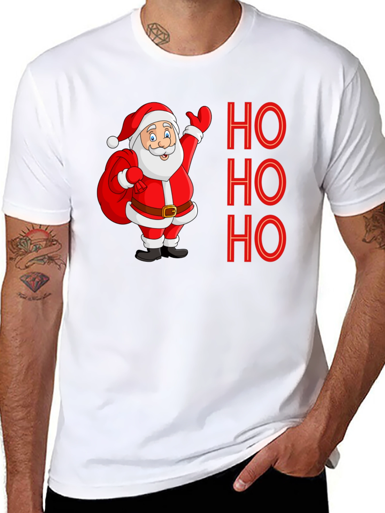 Ho Ho Ho Santa Tee - Holiday Cheer Shirt