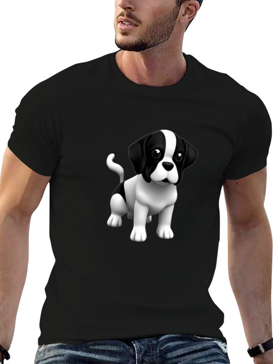 Dog Graphic Tee - Cute Cartoon Puppy T-Shirt