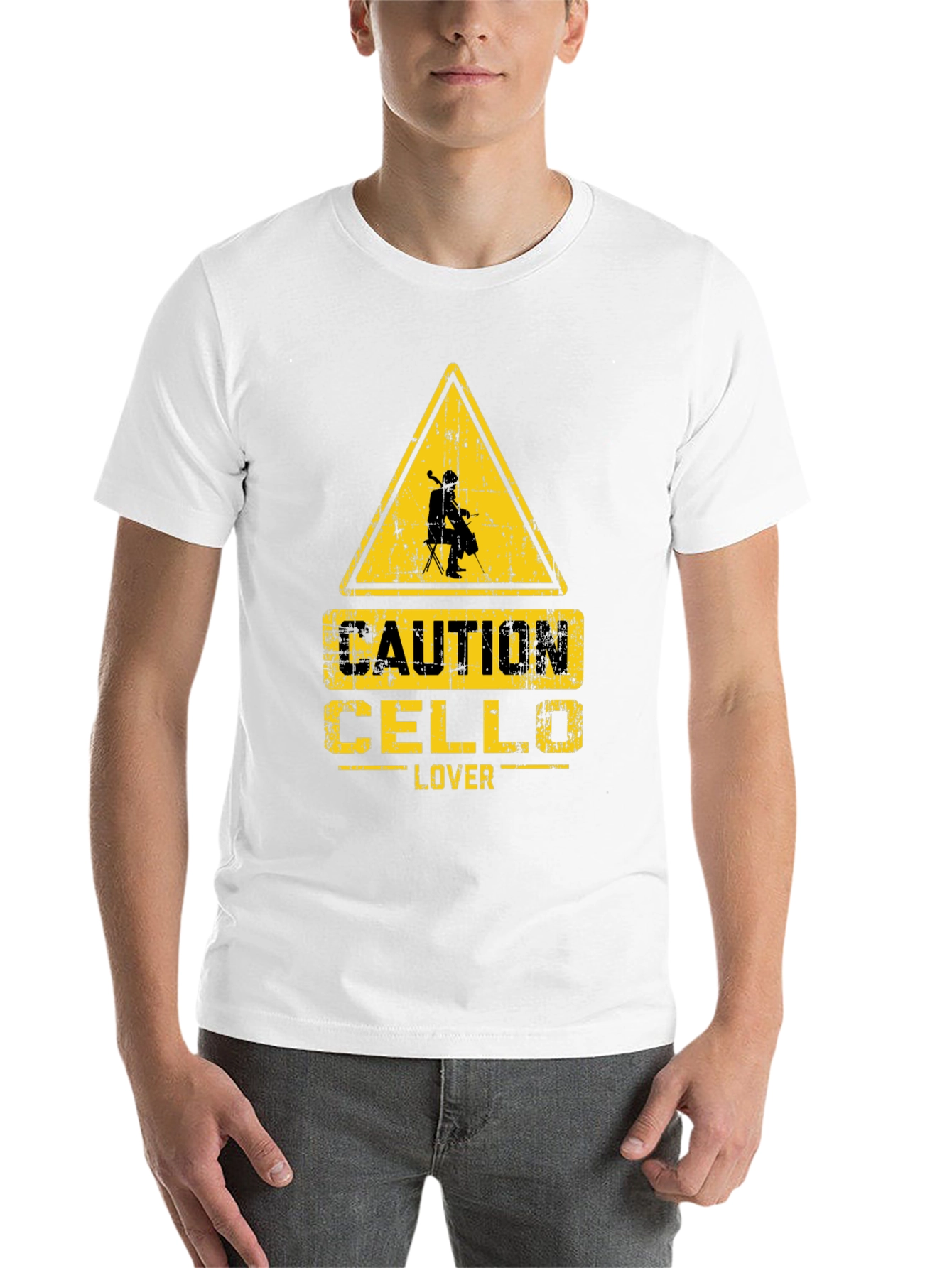 Caution Cello Lover Black T-Shirt