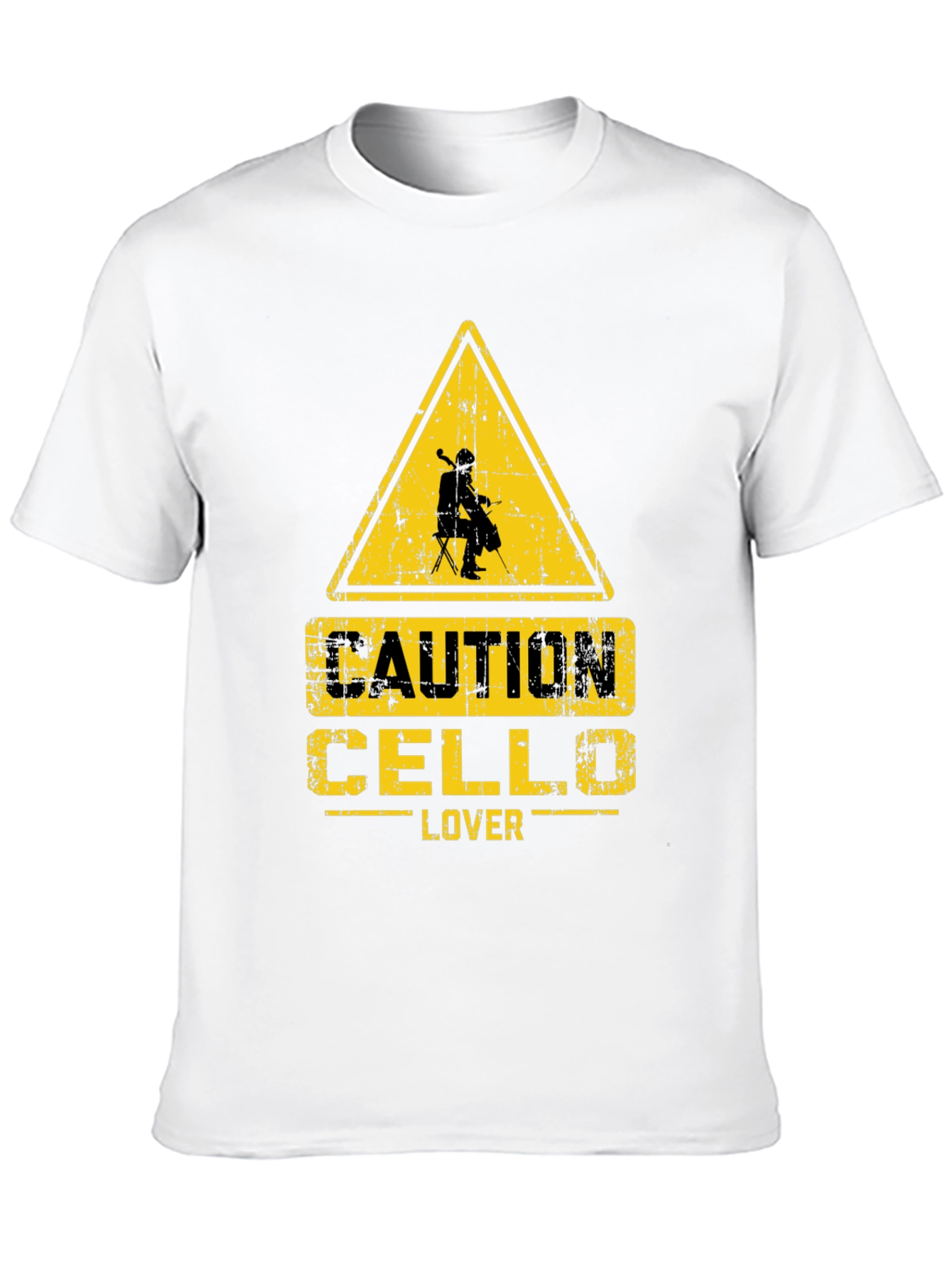 Caution Cello Lover Black T-Shirt