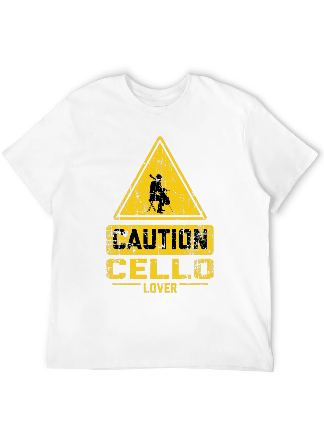 Caution Cello Lover Black T-Shirt