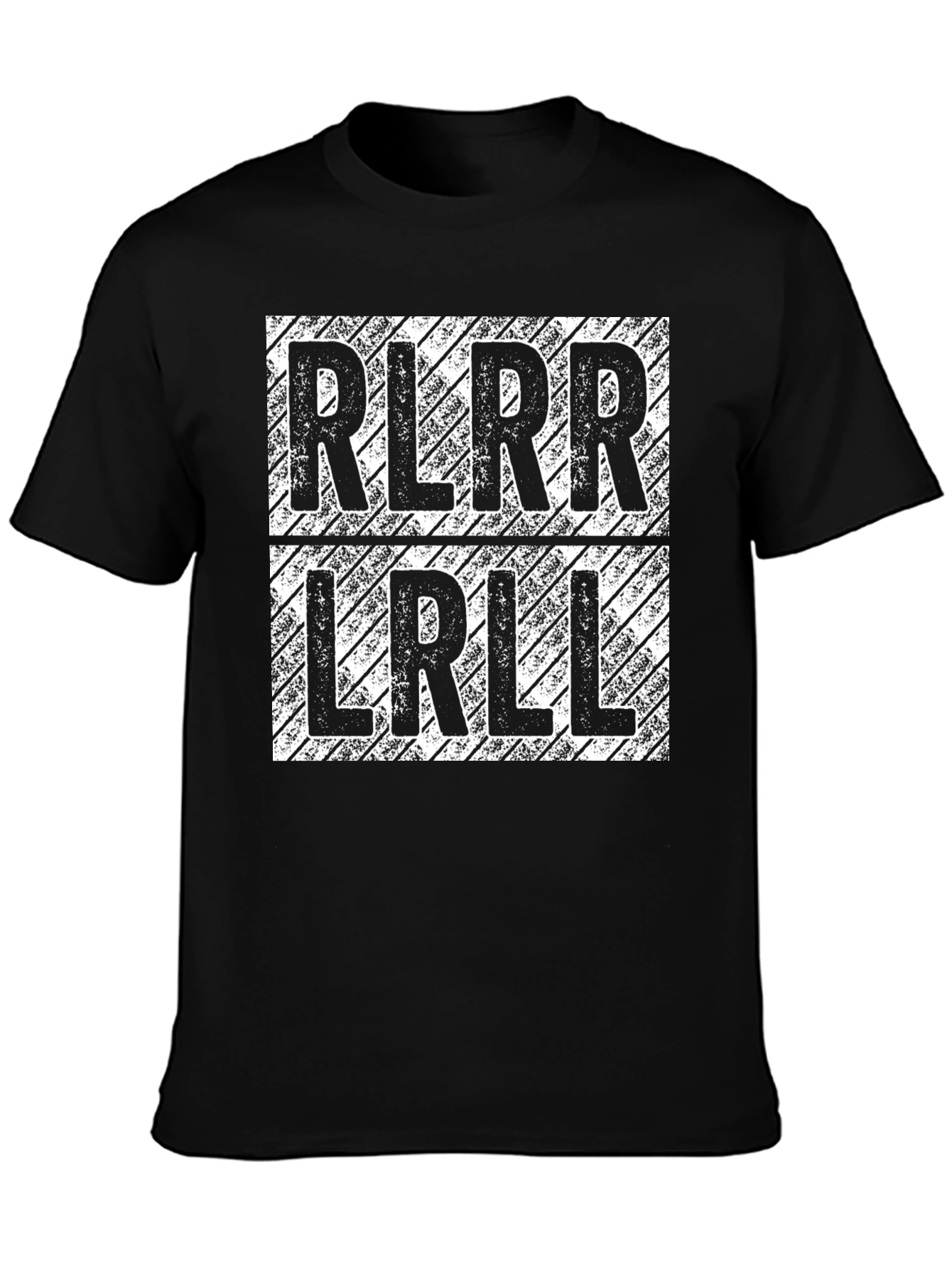 RLRR LRLL Drumming T-Shirt - Black Cotton Tee