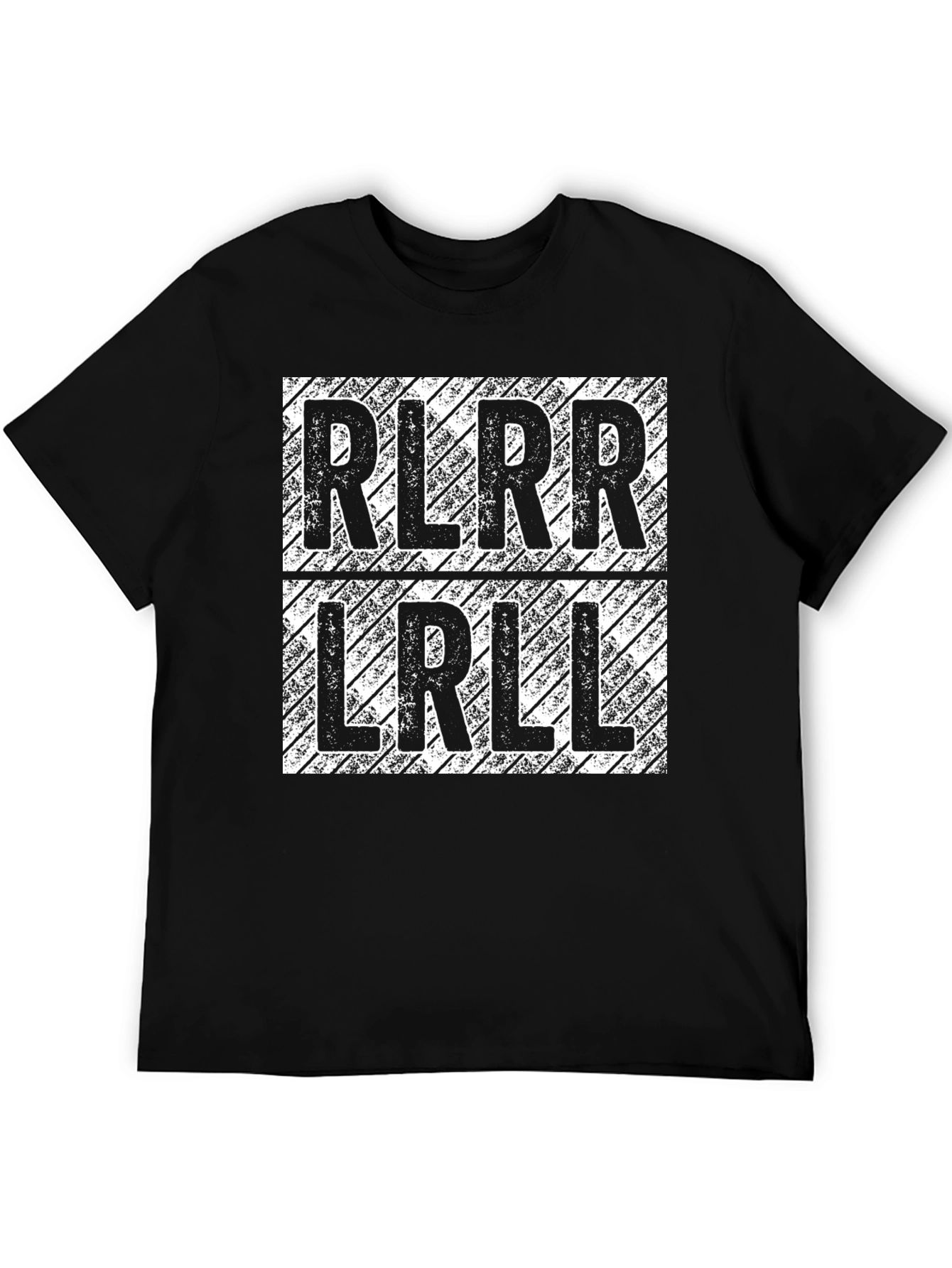 RLRR LRLL Drumming T-Shirt - Black Cotton Tee
