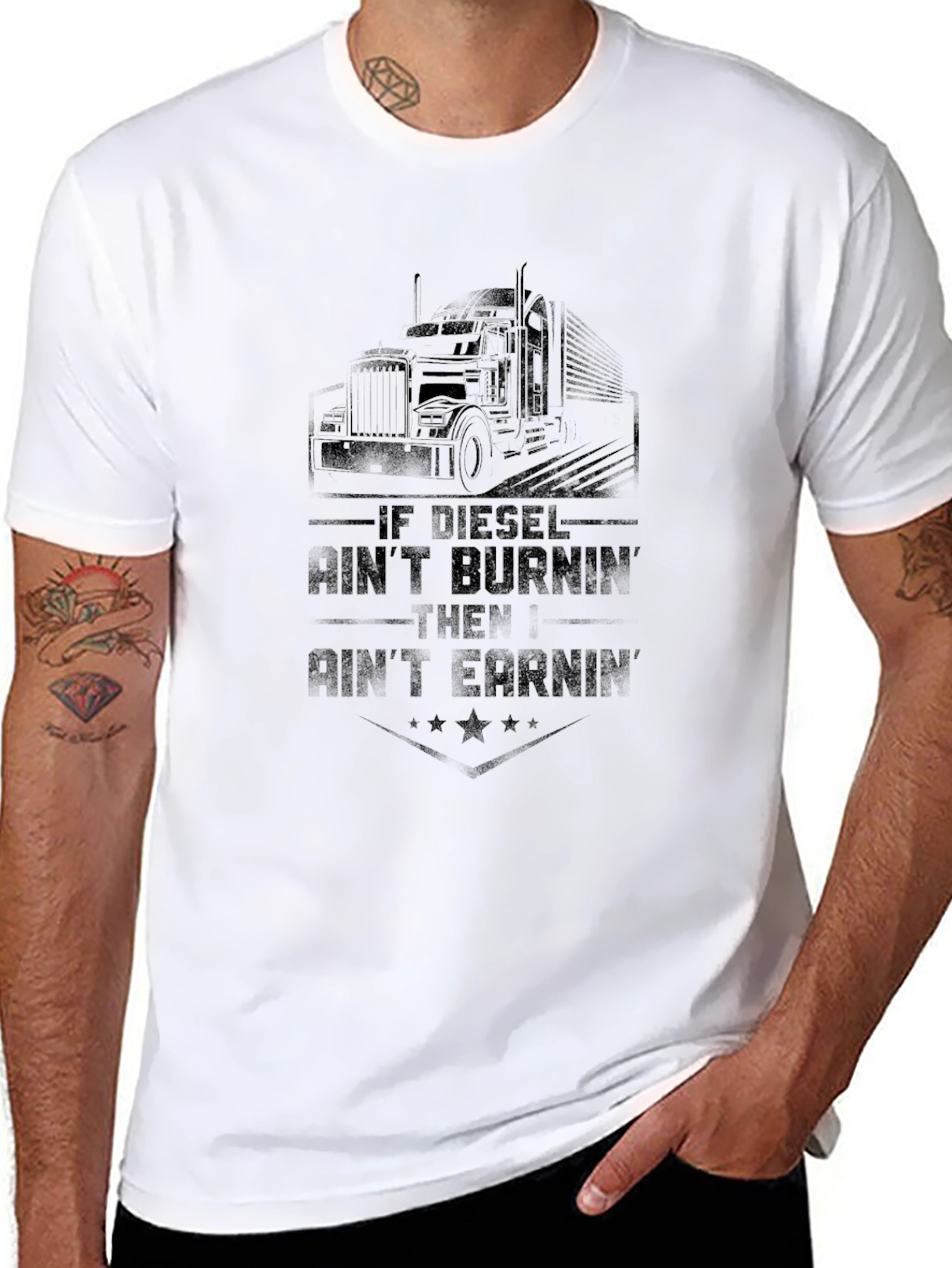Diesel Burnin Trucker T-Shirt