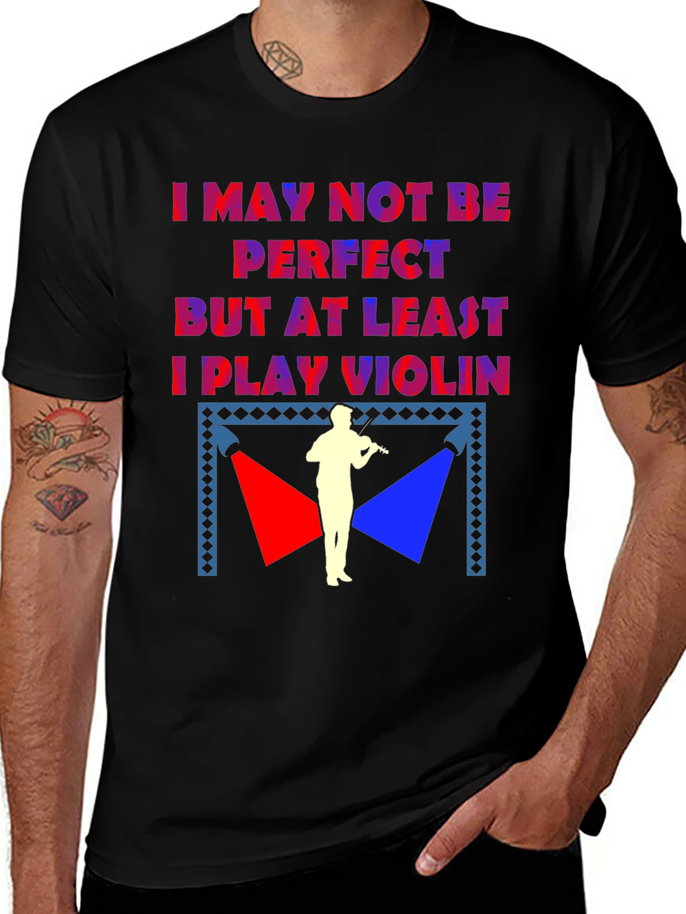 Violin Player Graphic Tee - Musician T-Shirt