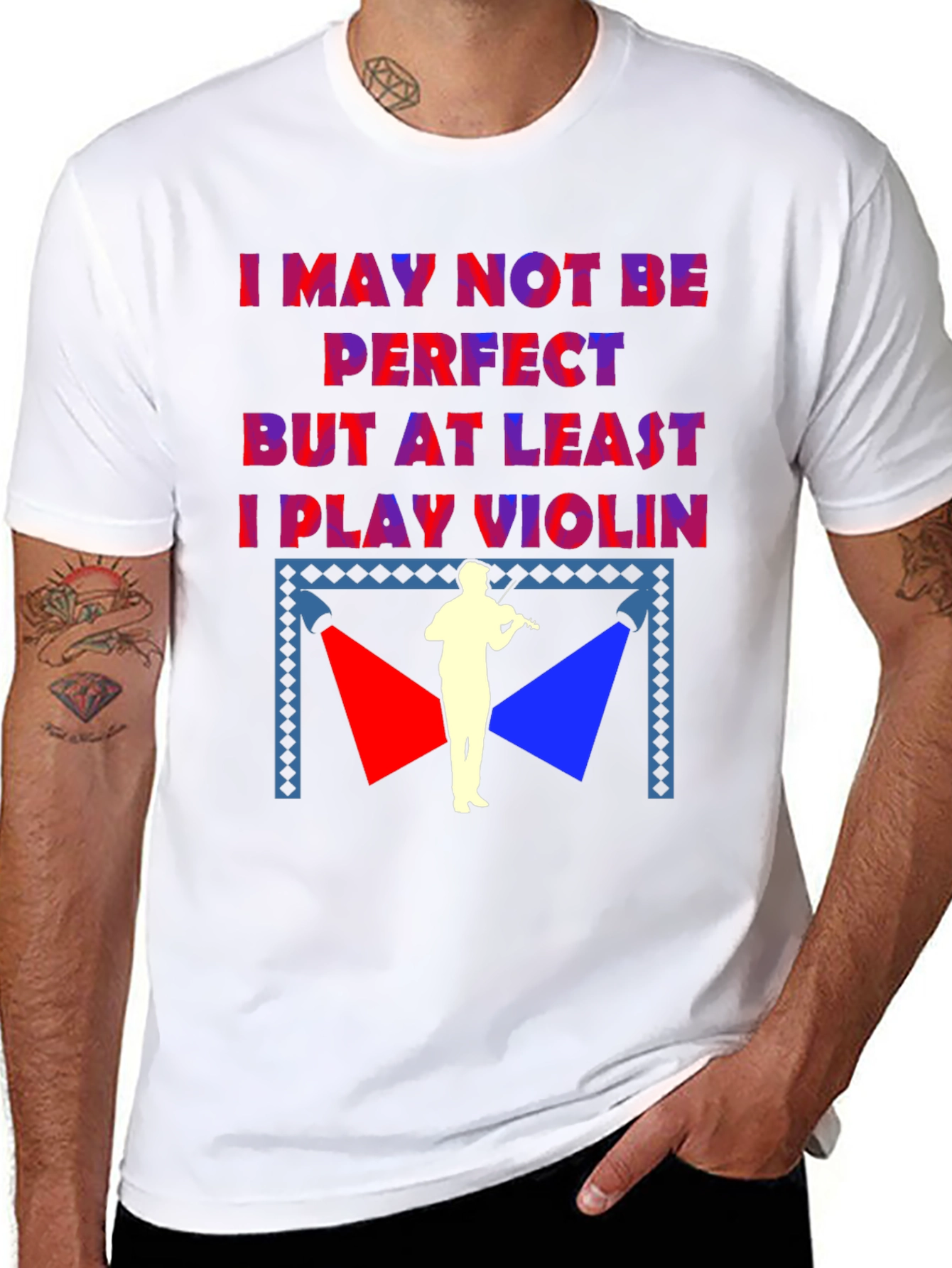 Violin Player Graphic Tee - Musician T-Shirt
