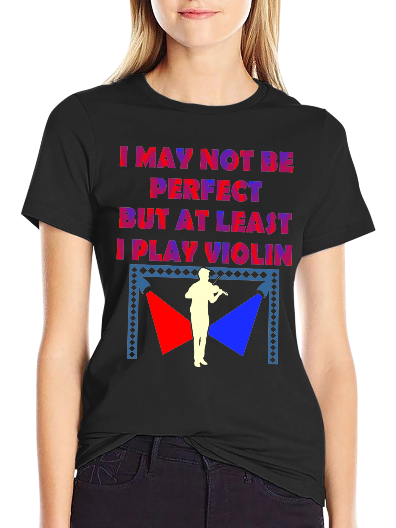 Violin Player Graphic Tee - Musician T-Shirt