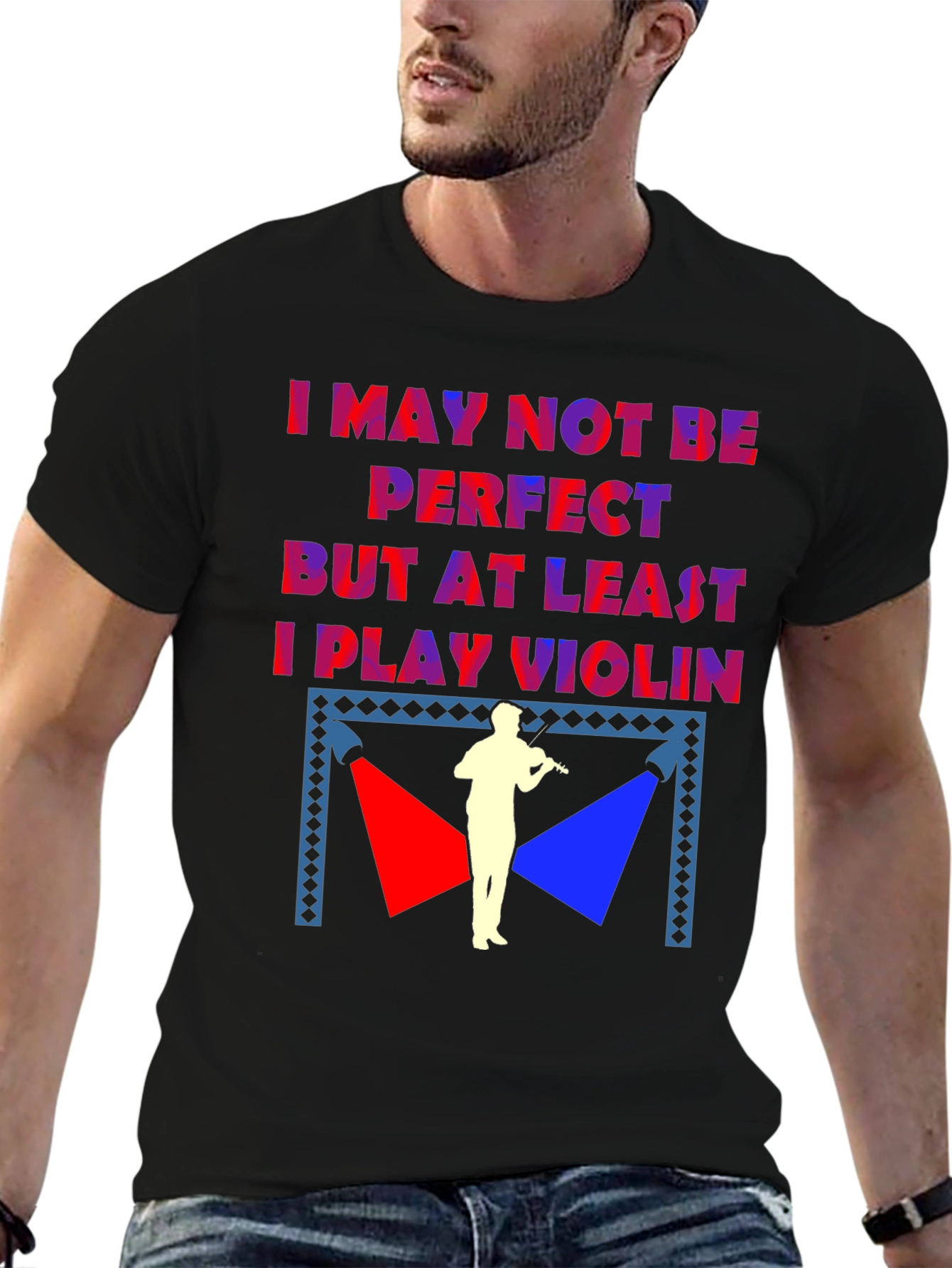 Violin Player Graphic Tee - Musician T-Shirt