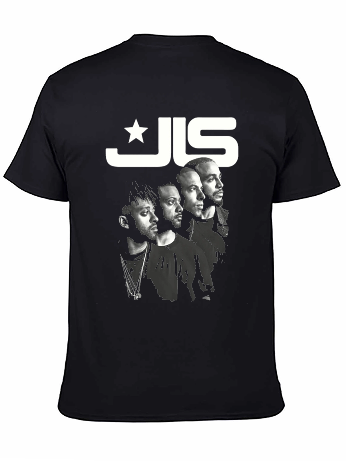 JLS Band Tee - Black Cotton Graphic T-Shirt