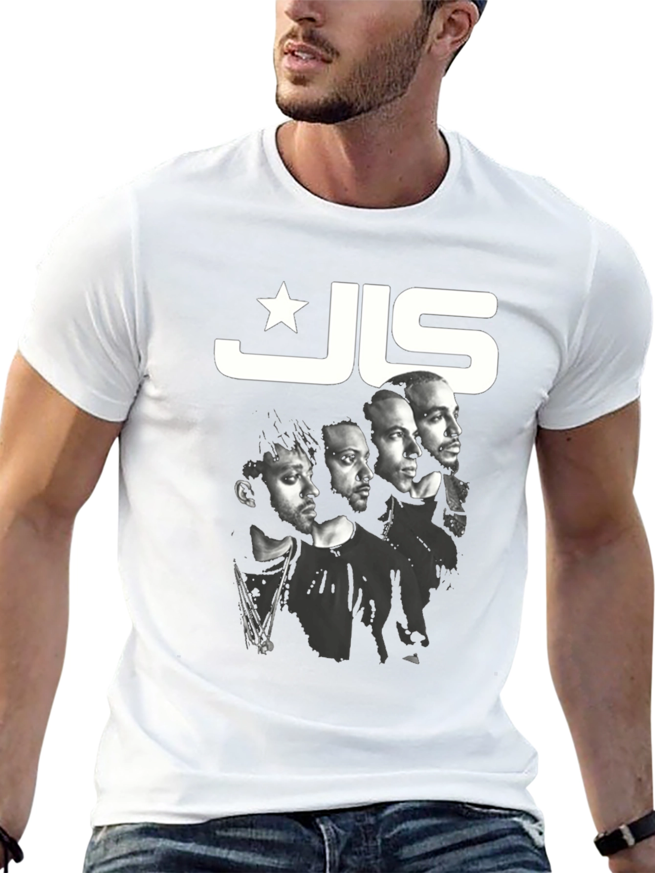 JLS Band Tee - Black Cotton Graphic T-Shirt