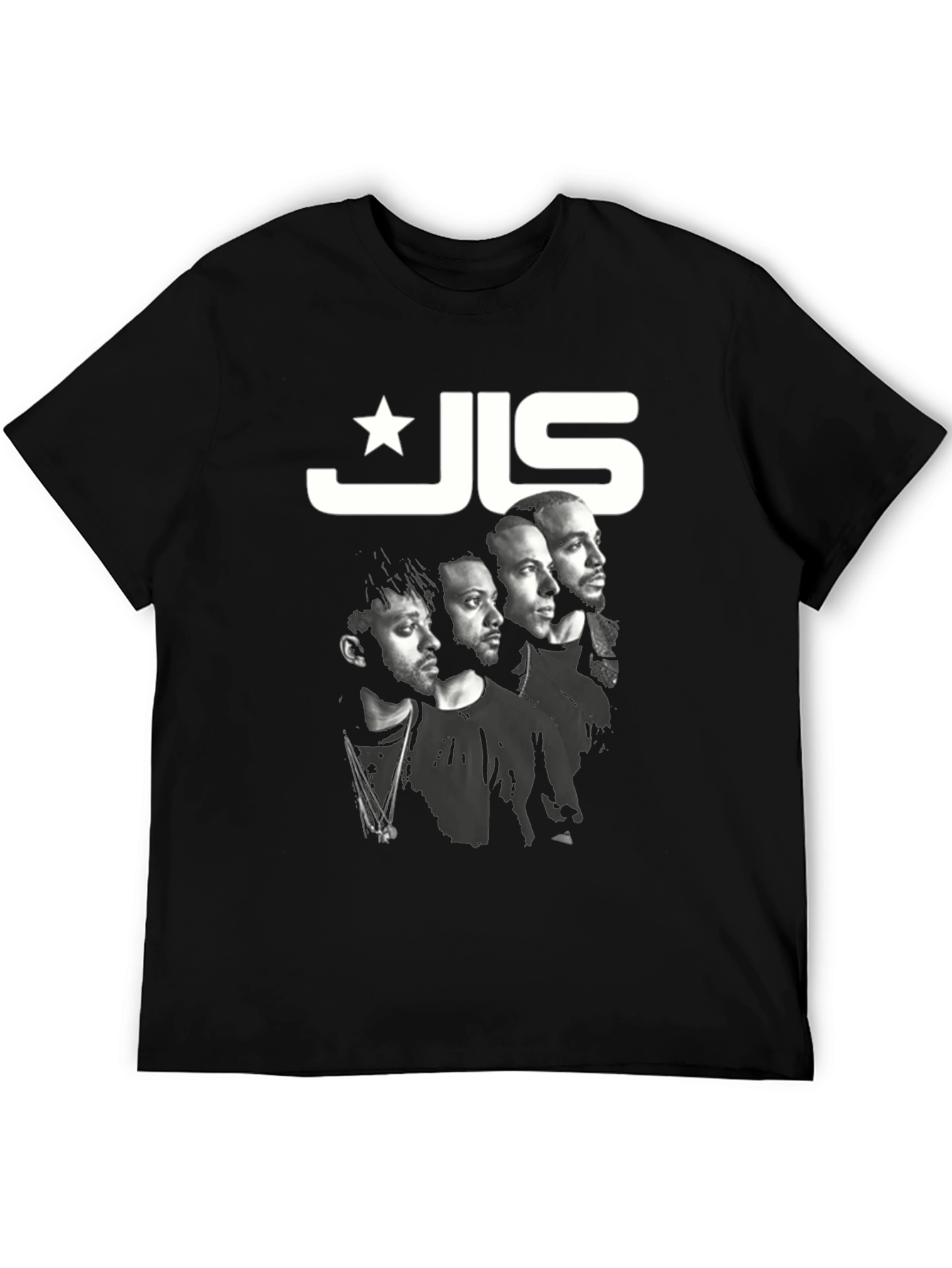 JLS Band Tee - Black Cotton Graphic T-Shirt