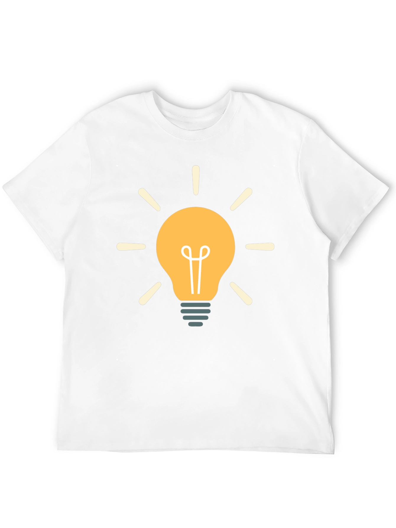 Creative Idea Lightbulb Graphic Black T-Shirt