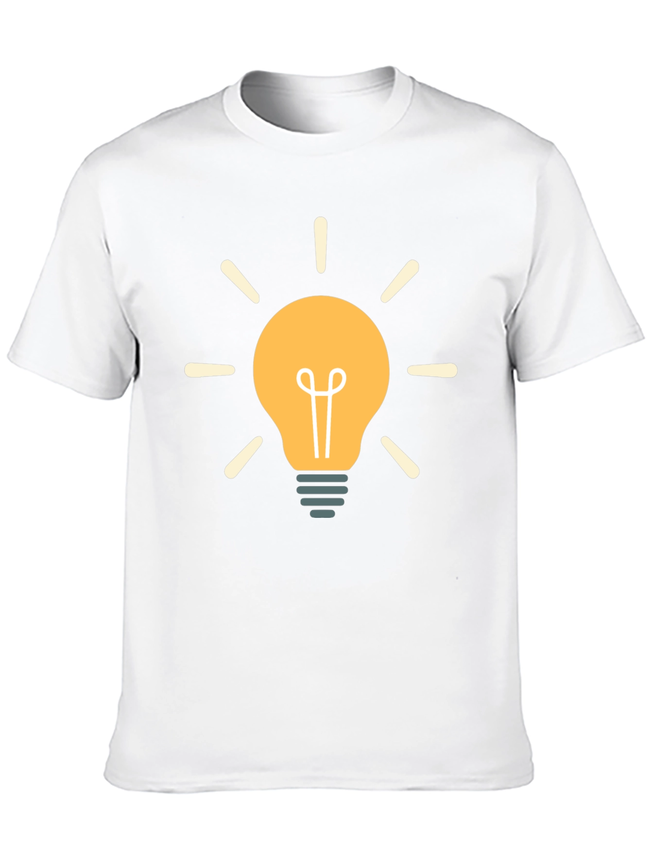 Creative Idea Lightbulb Graphic Black T-Shirt