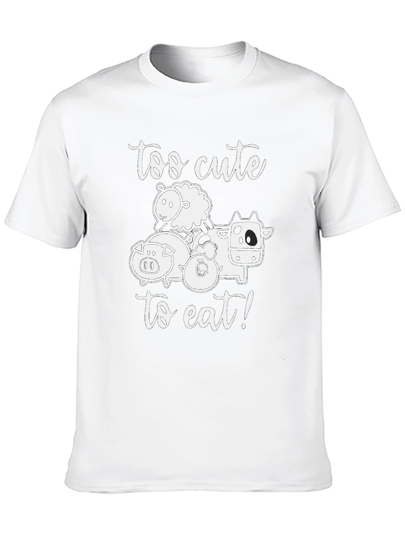 Too Cute To Eat Black Graphic Tee
