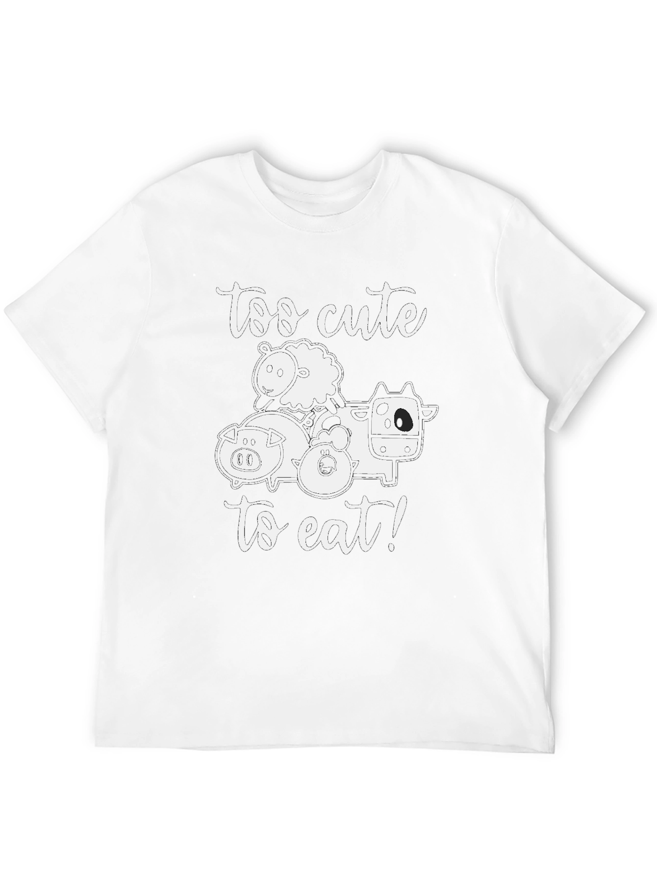 Too Cute To Eat Black Graphic Tee