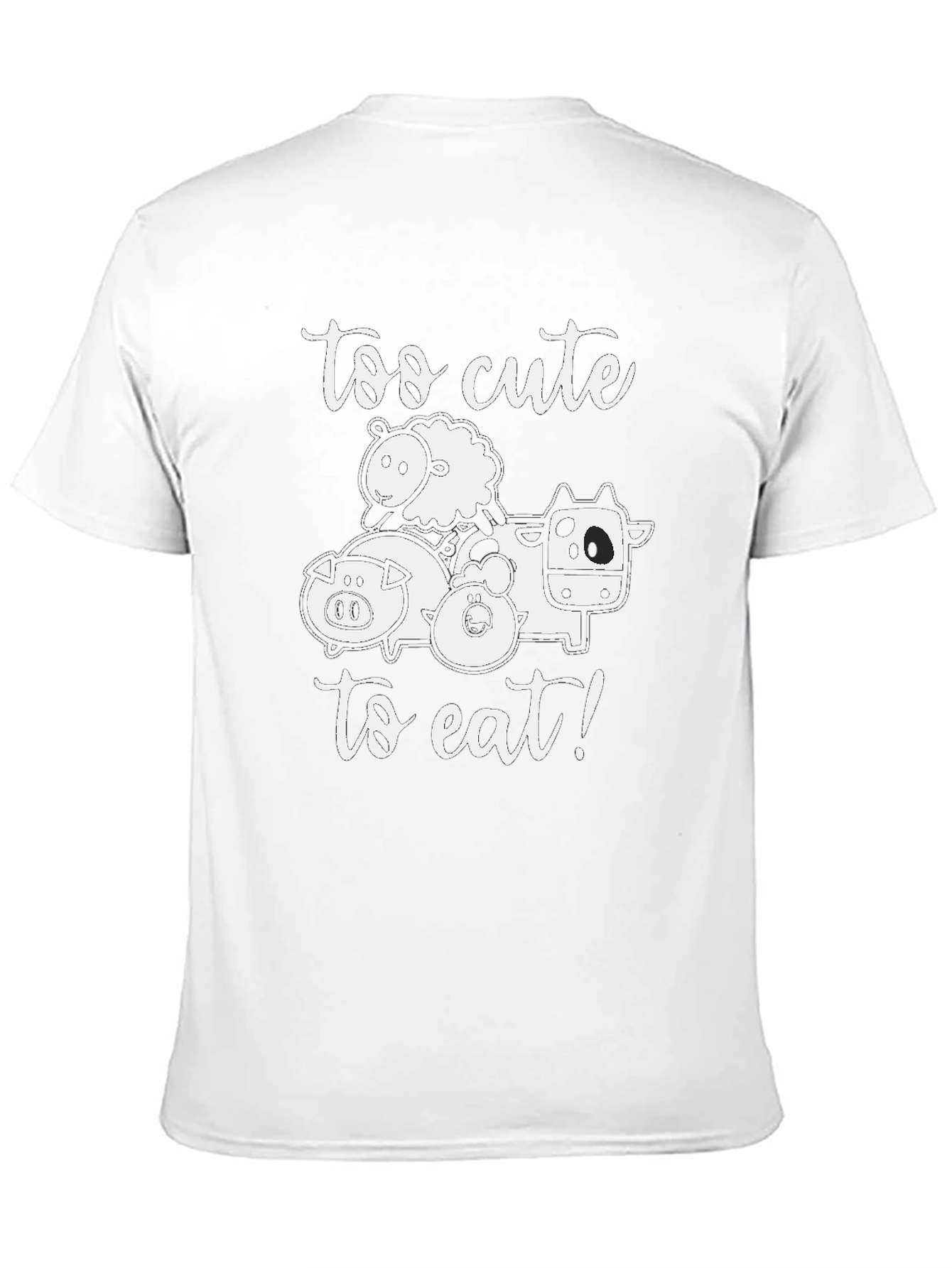 Too Cute To Eat Black Graphic Tee