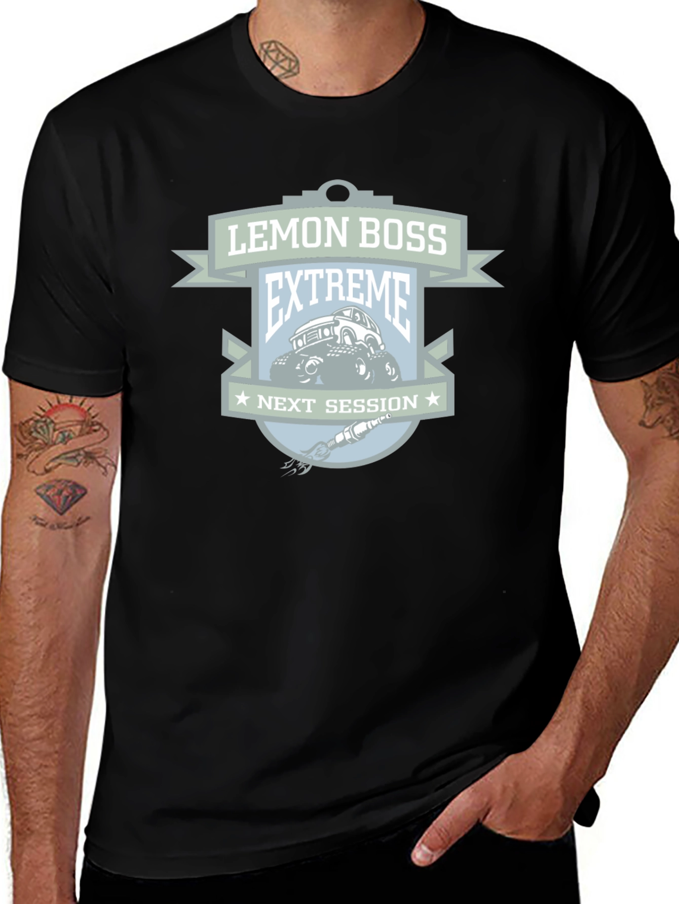 Lemon Boss Extreme Next Session Black Graphic T-Shirt