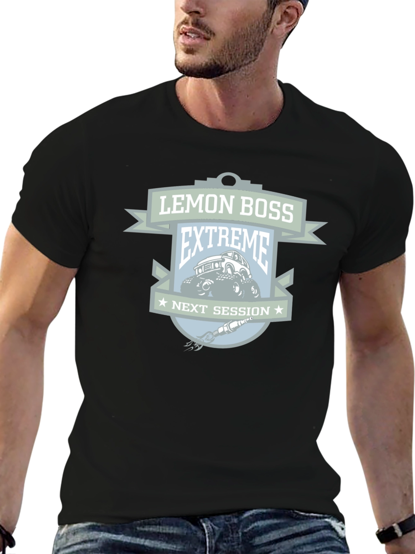 Lemon Boss Extreme Next Session Black Graphic T-Shirt