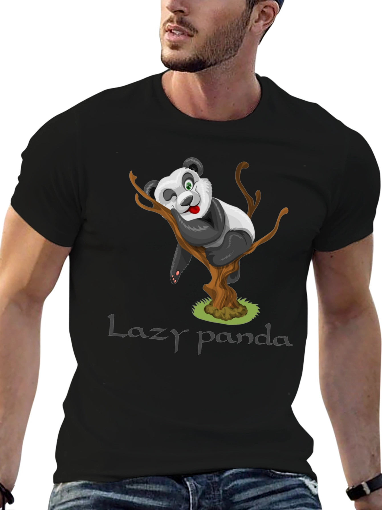 Lazy Panda Graphic T-Shirt - Relaxed & Comfy Fit