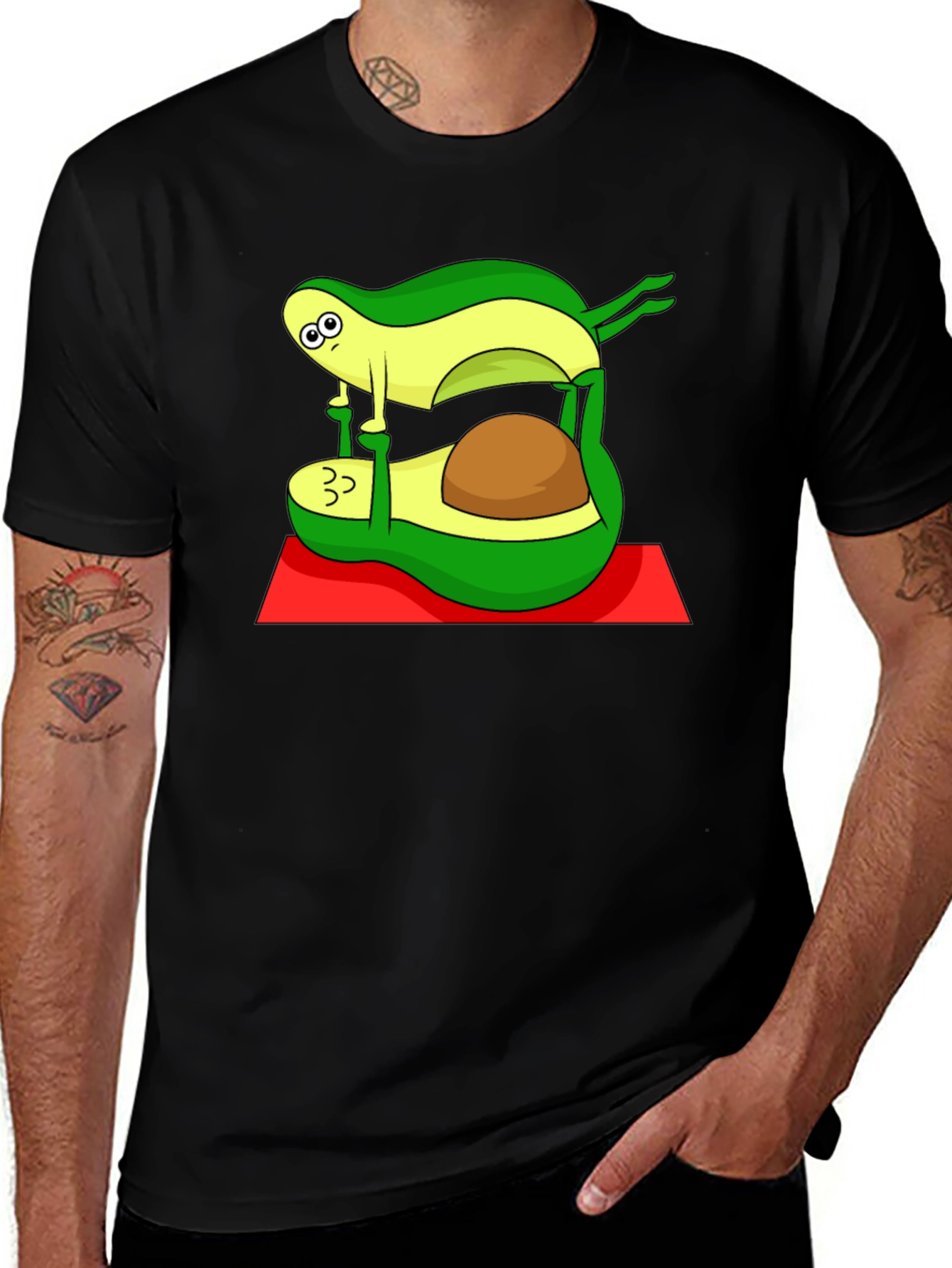 Yoga Avocado Black T-Shirt