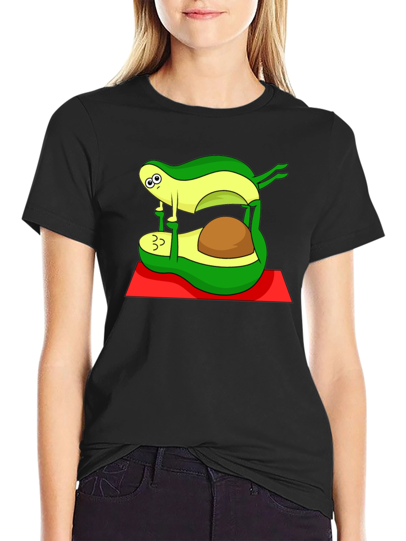 Yoga Avocado Black T-Shirt