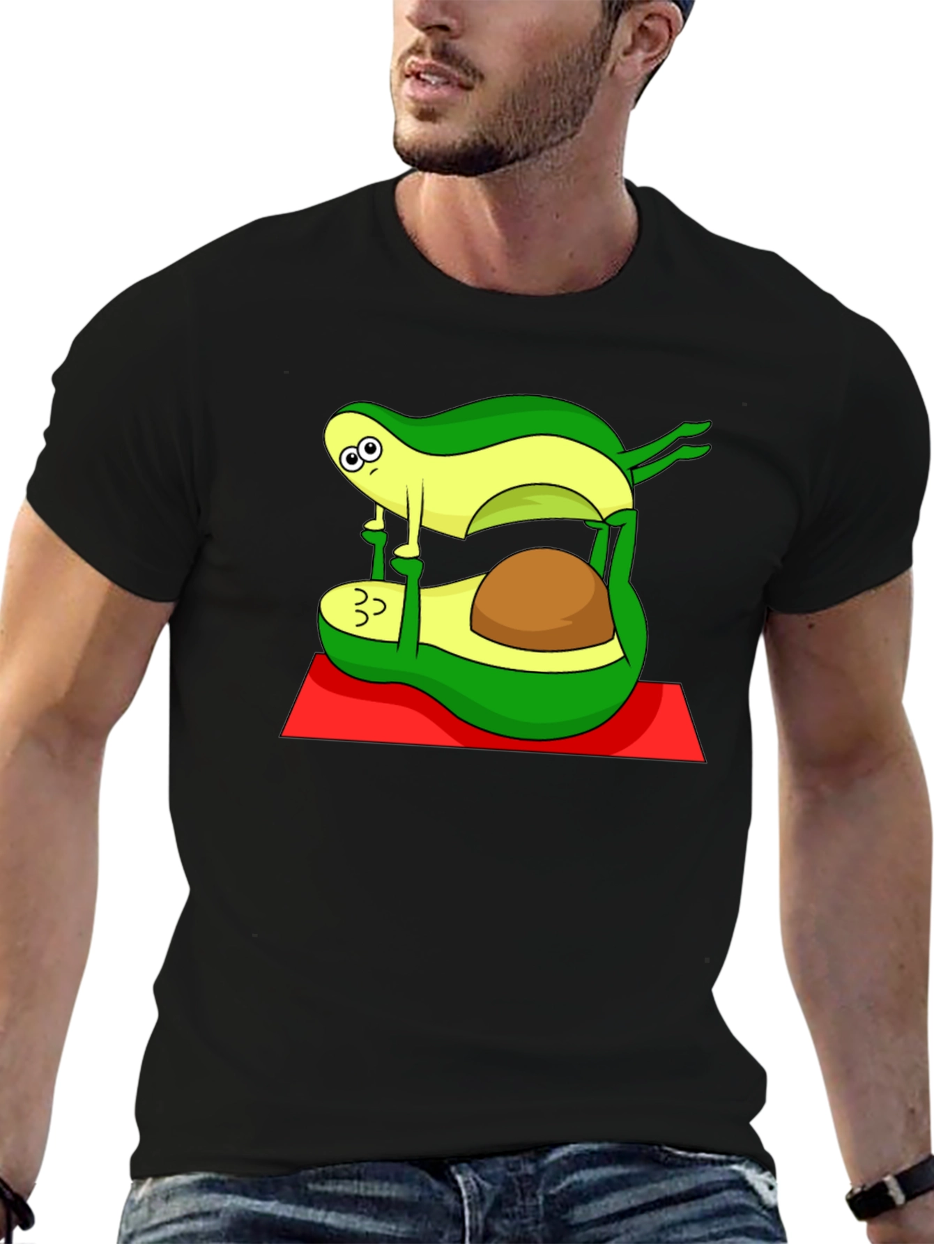 Yoga Avocado Black T-Shirt