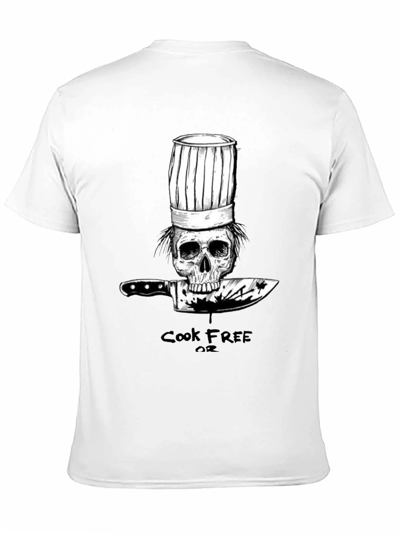 Cook Free or Die Chef Skull T-Shirt