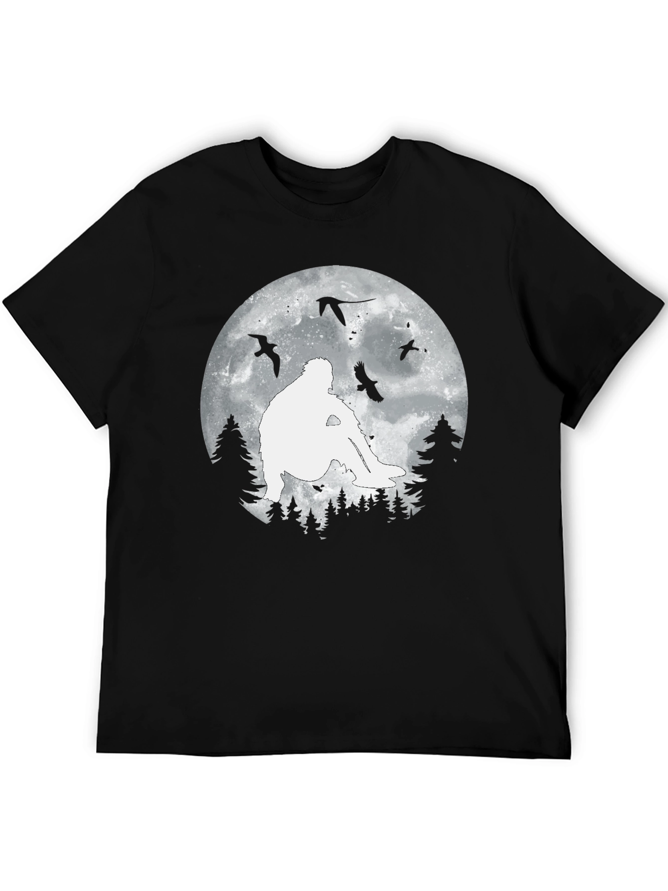 Sasquatch Moon T-Shirt - Bigfoot Silhouette Tee