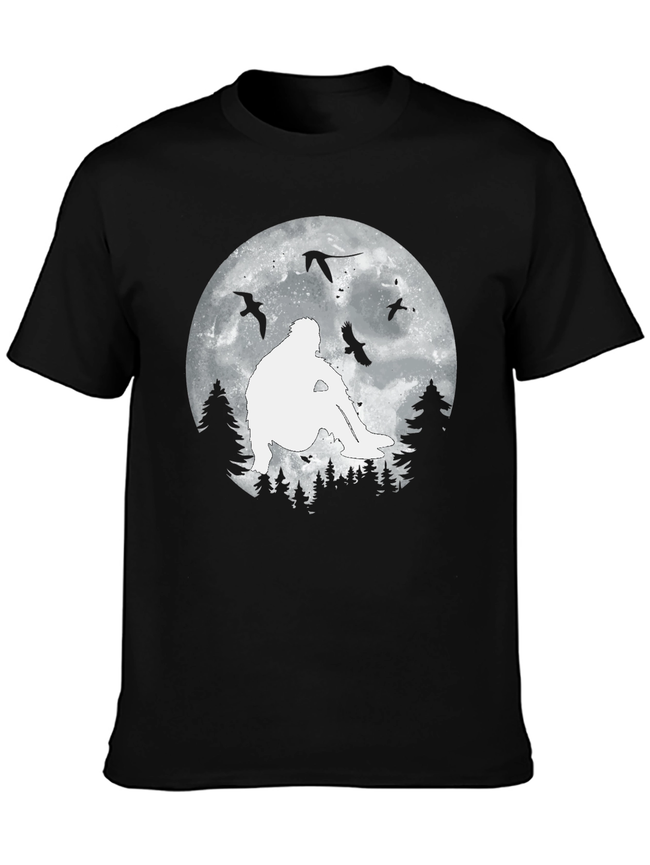 Sasquatch Moon T-Shirt - Bigfoot Silhouette Tee