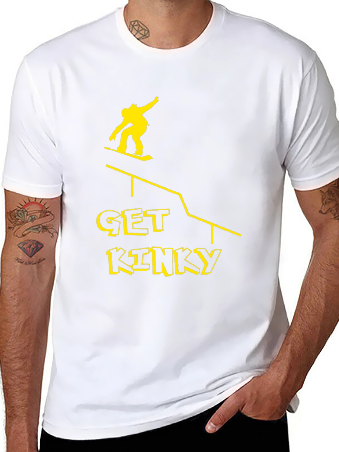 Get Kinky Graphic Tee - Black Cotton T-Shirt
