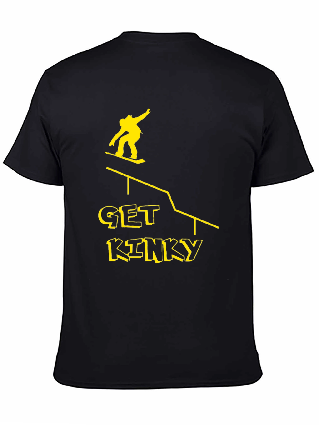 Get Kinky Graphic Tee - Black Cotton T-Shirt