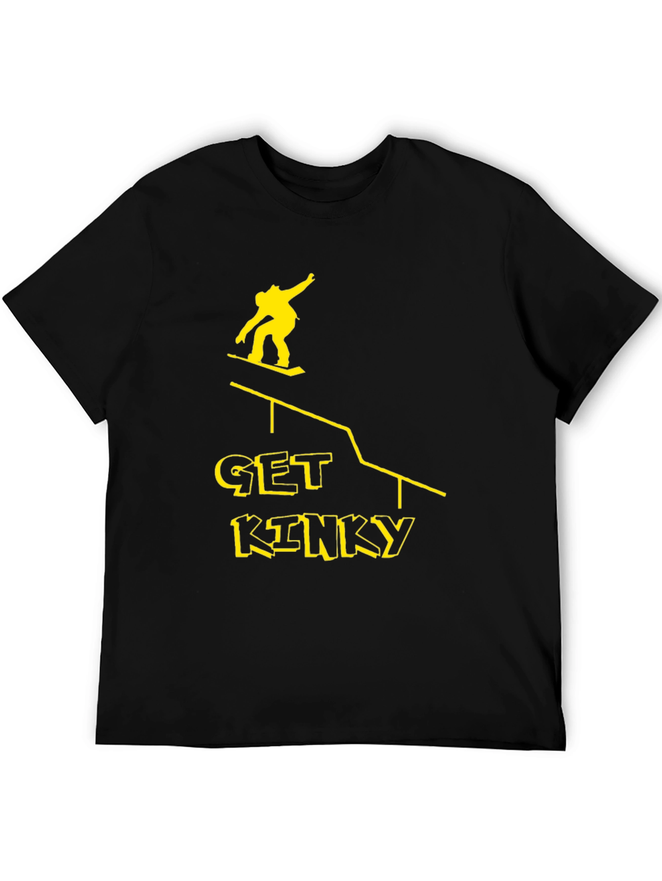 Get Kinky Graphic Tee - Black Cotton T-Shirt