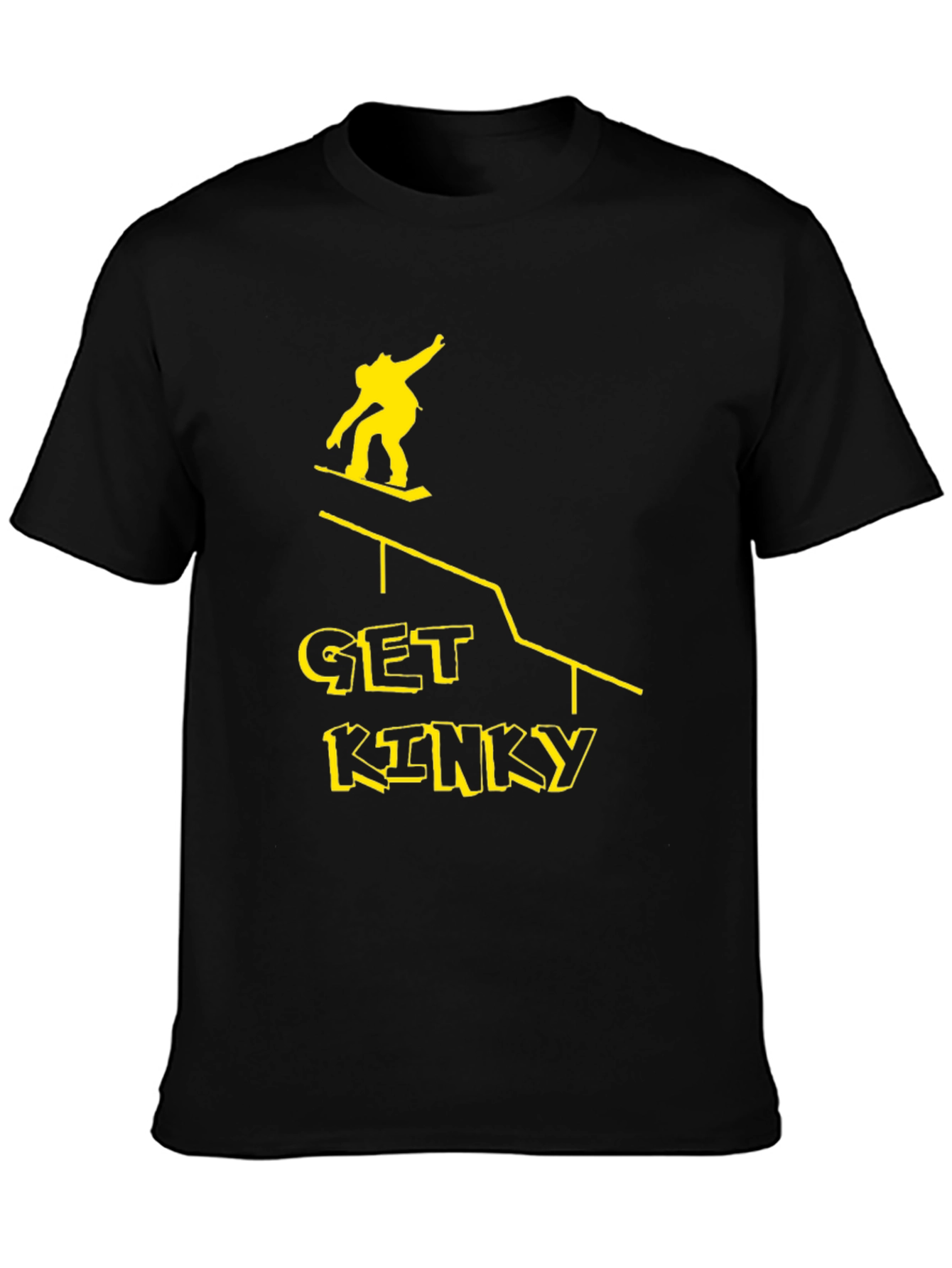 Get Kinky Graphic Tee - Black Cotton T-Shirt