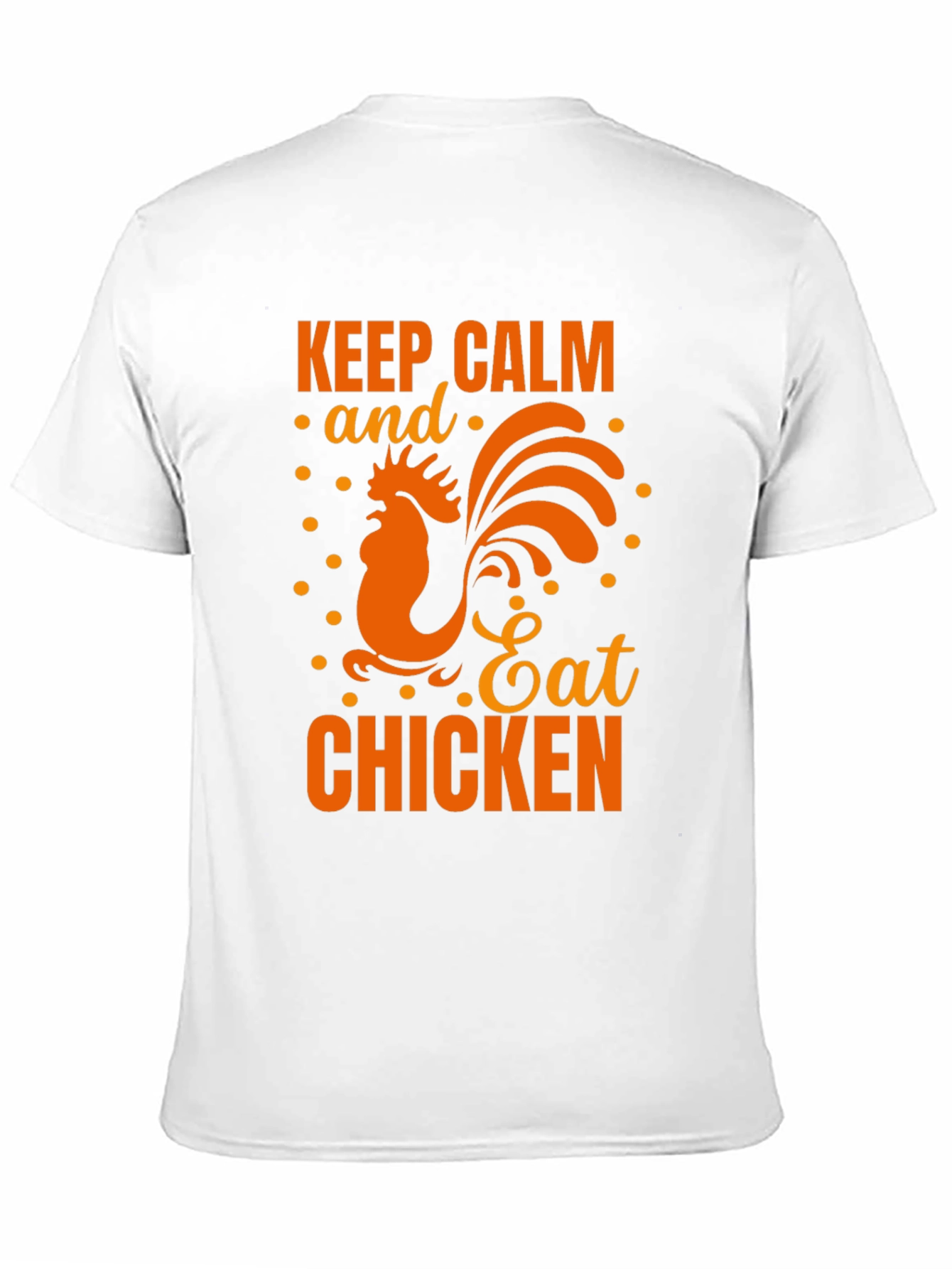 Keep Calm Eat Chicken Black Graphic T-Shirt